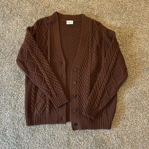 Aritzia Sunday Best brown cardigan XS
